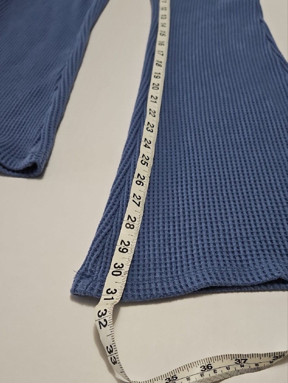 Aerie Flared Waffle Knit Pants - Lavender Blue Size S Regular - Picture 4 of 11